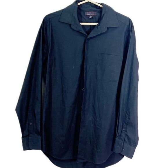 Bergamo New York, men’s large 16-16 1/2, long sleeve button, front dress shirt - Picture 1 of 6